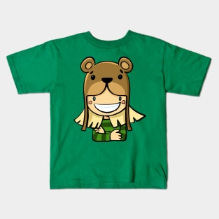 girl in a bear hat Kids T-Shirt